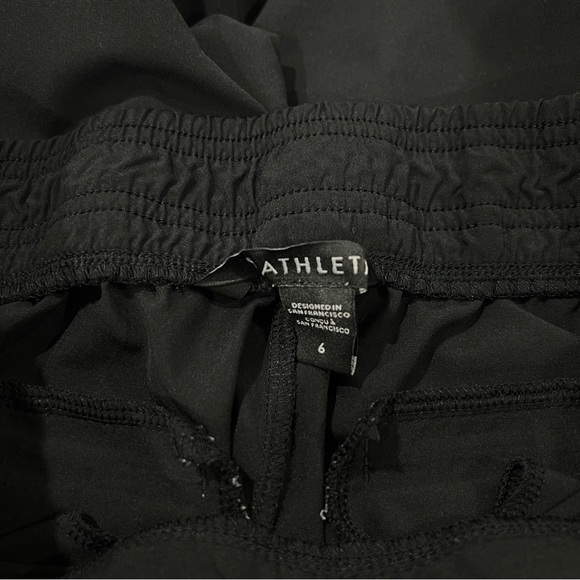 ATHLETA Brooklyn Jogger Athletic Pants Size 6 Black Ribbed Detail Comfy - Picture 7 of 7